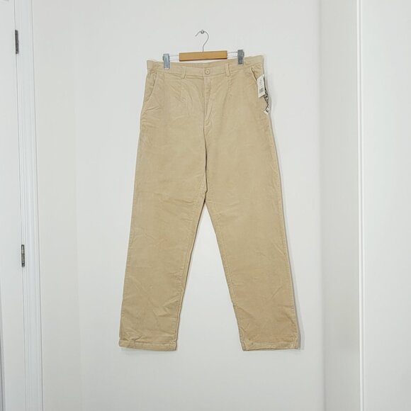 Penmans NEW Tan Cordur Cotton Blend High Rise Straight Leg Pants Plus Sz 16 NWT - Picture 1 of 15